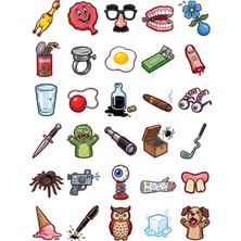 Dekorif 30 Adet Nostaljik Şaka Sticker Seti - Laptop Telefon Kılıfı Ajanda