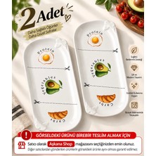 Aşkana Porsiyon Kontrol Diyet Tabağı 34 cm – Protein Sebze Karbonhidrat Desenli Seramik Sağlıklı Beslenme Servis Tabağı Seti-2 Adet
