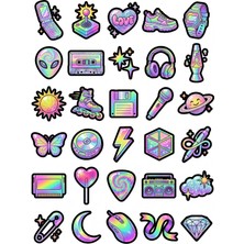 Dekorif Retro Vintage Pop Sticker Seti 150 Adet - 5'li Mega Paket NO11 - Laptop Defter Ajanda