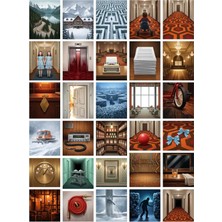 Dekorif 60 Adet The Shining Temalı Sticker Seti - 2 Sayfa - Laptop Defter Için