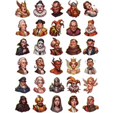 Dekorif 30 Adet Dramatik Opera Karikatür Sticker Seti - Laptop ve Ajanda Için