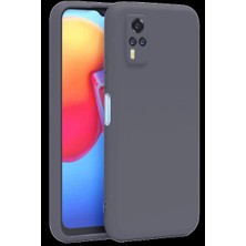 Cotton Soft Vivo Y53S Kılıf Nano Içi Kadife Silikon - Gri