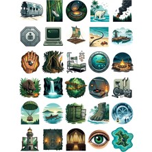 Dekorif 30 Adet Lost Temalı Sticker Seti - Laptop Defter Telefon Için