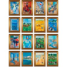 Dekorif Raoul Dufy Tabloları 16'lı Sticker Seti Laptop Defter Telefon Etiketi