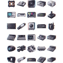 Dekorif 30 Adet Retro Analog Video Sticker Seti - Laptop, Ajanda ve Telefon Kılıfı