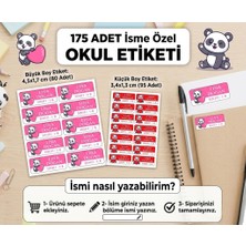 Mutluluğa Davetiye Panda Temalı Isimli Okul Etiketi
