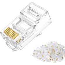 Cotton Soft RJ45 Cat5 -Cat6 Uç 8P8C Soket 100 Adet