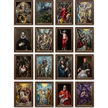 Dekorif El Greco Tabloları 16'lı Sticker Seti Laptop Defter Ajanda Etiketi