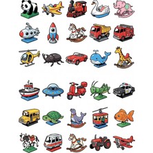 Dekorif 30 Adet Nostaljik Lunapark Oyuncağı Sticker Seti - Defter, Laptop, Matara