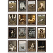 Dekorif Andrew Wyeth Tabloları 16'lı Sticker Seti Laptop Defter Ajanda Etiketi