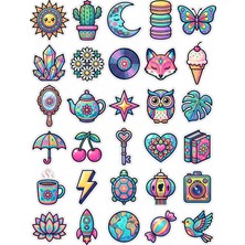 Dekorif Sanat Tasarım Geometrik Sticker Seti 150 Adet - 5'li Mega Paket - Laptop Defter Ajanda