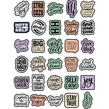 Dekorif Okul Motivasyon Sticker Seti 150 Adet - 5'li Mega Paket - Laptop Defter Ajanda Etiketi