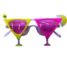 Akıllı Bayi Sarı Pembe Renk Martini Parti Gözlüğü Aby