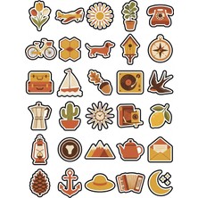 Dekorif 30 Adet Retro Vintage Posta Pulu Sticker Seti - Ajanda Defter Laptop Için