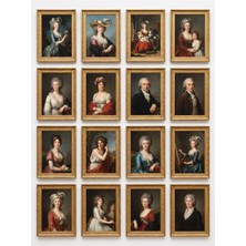 Dekorif Élisabeth Vigée Le Brun Tabloları 16'lı Sticker Seti Laptop Defter Etiketi