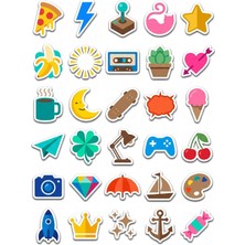 Dekorif Karma Koleksiyon Pop Sticker Seti 150 Adet - 5'li Mega Paket - Laptop Defter Ajanda Etiketi