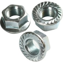 Dorasan Altıköşe Flanşlı Somun M6 - 10 Adet