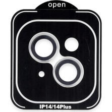 Trend Kapında Joko Apple iPhone 14 Pvd Metal Kamera Lens - Gümüş