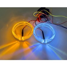Sm Motors Angel Halka Beyaz Turuncu Sinyal Modlu Cree Chipset 80MM