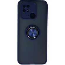 Xiaomi Redmi 10C Kılıf Montreal Yüzüklü Silikon Kapak - Lacivert
