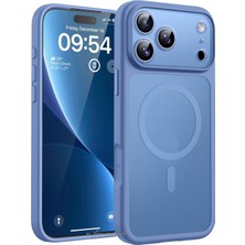 M.TK Moveteck iPhone 17 Pro & 18 Pro Uyumlu Kılıf Kamera Çıkıntılı Mat Magsafe Wireless Şarj Destekli Renkli Hassas Butonlu Kapak - Dark Cherry Bordo