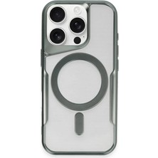 Apple iPhone 11 Pro Max Kılıf Boyi Magsafe Silikon Kapak - Yeşil