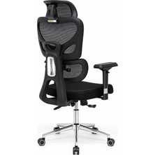 Zeon Büro Ofis Sistemleri // Comfort Ultra Black 4D Krom Kol Yönetici Koltuğu Ofis Çalışma Koltuğu