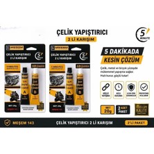 Meşe MESEM143 2 Karışımlı Genel Amaçlı Çelik Yapıştırma Ilacı Ikili Karışım Hızlı Yapıştırıcı (2 Adet)