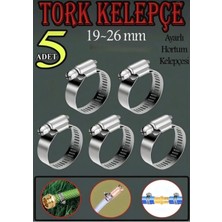 Tork T1926 Ayarlı Hortum Kelepçesi 19X26 mm Ayarlı Kelepçe Metal (5 Adet)