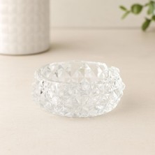 Royaleks Cam Diamond Kristal Yuvarlak Küllük 11.2 cm