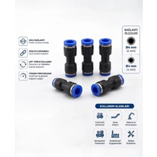 Firetech EPG06-04 Epg Pnömatik Redüksiyon Nipel 6 mm - 4 mm Düşürücü Yükseltici (5 Adet)