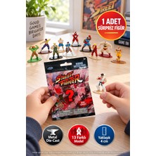 Toyfest Street Fighter Sürpriz Paket Jada Nano Metal Die-Cast Koleksiyon Figürü 1 Adet 4 cm
