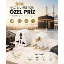 Hac ve Umre Priz Dönüştürücü Seyahat Adaptörü - Suudi Arabistan Uyumlu