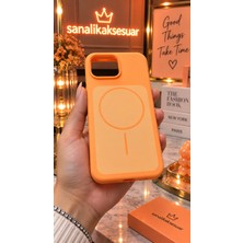 Sanalik Aksesuar Sanalikaksesuar Iphone 15 Pro Max Uyumlu Magsafe Manyetik Premium Silikon Kılıf Yumuşak Dokulu Full Koruma