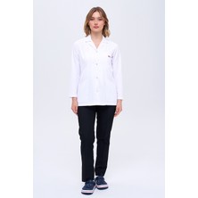 Dng Workwear Kadın Gömlek Yaka Beyaz Önlük Ceket Boy Doktor Öğretmen Öğrenci Eczacı Laboratuvar Önlüğü