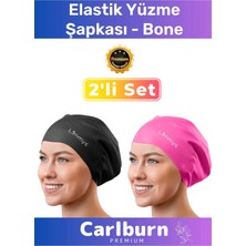 Floranova Premium Su Geçirmez Sızdırmaz Renkli Silikon Yüzücü Havuz Deniz Bone Elastik Yüzme Şapkası 2li Set