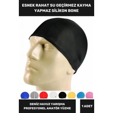 Floranova Özel Üretim Su Sızdırmaz Geçirmez Elastik Kaymaz Yüzücü Silikon Yüzme Şapkası Havuz Deniz Bonesi
