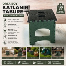 Mb Plas Taşınabilir Kamp Taburesi Orta Boy Yeşil