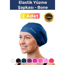Floranova Premium Su Geçirmez Silikon Yüzücü Havuz ve Deniz Bonesi Elastik Yüzme Şapkası 2'li Set