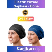 Floranova Premium Su Geçirmez Sızdırmaz Renkli Silikon Yüzücü Havuz Deniz Bone Elastik Yüzme Şapkası 2li Set