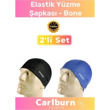 Floranova Özel Üretim Su Geçirmez Silikon Yüzücü Havuz Deniz Bonesi Elastik Yüzme Şapkası 2'li Set