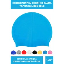 Floranova Özel Üretim Su Sızdırmaz Geçirmez Elastik Kaymaz Yüzücü Silikon Yüzme Şapkası Havuz Deniz Bonesi
