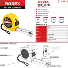 Rodex 5 Metre × 25 mm Sarı Şerit Metre