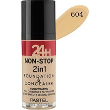 Bezos 24H Non Stop 2in1 Foundation & Concealer - No: 604 Vanilla