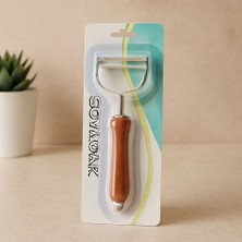 MiraLive Ahşap Saplı Metal Sebze Soyacağı