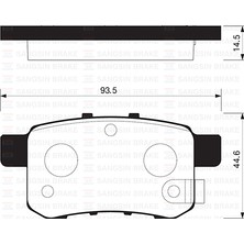 SANGSIN Sangsın SP2103 Arka Fren Balata Honda Accord 2.0l R20A3 (Cu Kasa) 08-> - (Aşınma Ikaz Soketli) 43022TL1G00-43022TL1G01-43022TA0A00