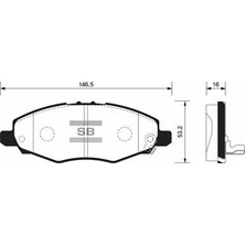 SANGSIN Sangsın SP1412 Ön Fren Balata Toyota Hilux Vigo 2,5l 2kdftv KUN15 4x2 05-07 044650K040-044650K100-044650K130