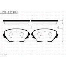 SANGSIN Sangsın SP1233 Ön Fren Balata Toyota Rav4 2,0l 1AZ-FE ACA21 01-05 0446542070-0446542071-0446542080