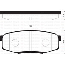 SANGSIN Sangsın SP1382 Arka Fren Balata Toyota Landcruiser 4,5l 1VD-FTV VDJ200 Dizel D4-D 08-> 4,6l 2uz-Fe UZJ200 V8 08-> 0446660120-0446602340-044660C010