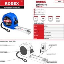 Rodex 5 Metre × 25 mm Mavi Şerit Metre